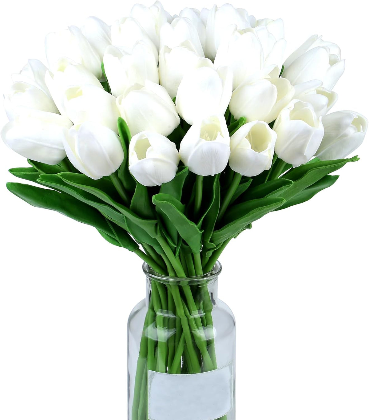 15pcs Fake Tulips Artificial Flowers Real Touch Pink 14" PU Flower for Home Kitchen Decor Spring Easter Wedding Bouquet Decorations Office Valentine's Day Gifts(Light Pink)